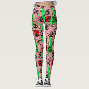 Rosor Grafiska Leggings
