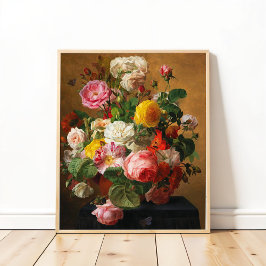 Rosor i en vas av Aghate Pilon, Blomsterkonst Poster