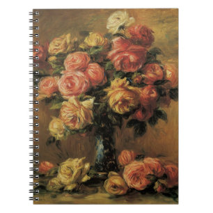 Rosor i en vas av Pierre Renoir, Vintage Fine Art Anteckningsbok