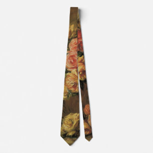 Rosor i en vas av Pierre Renoir, Vintage Fine Art Slips