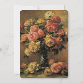 Rosor i en vas av Renoir, Bröllopsdusch med blommo Inbjudningar