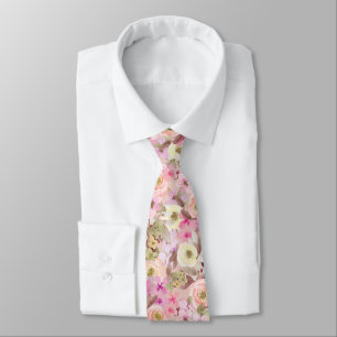 Rosor i full blomning Magenta halsduk Slips