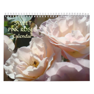 ROSOR KALENDER Söt RÖD ROS BLOMMOR