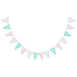 Rosor, kricka och randigt hjärtaflaggabaner vimplar