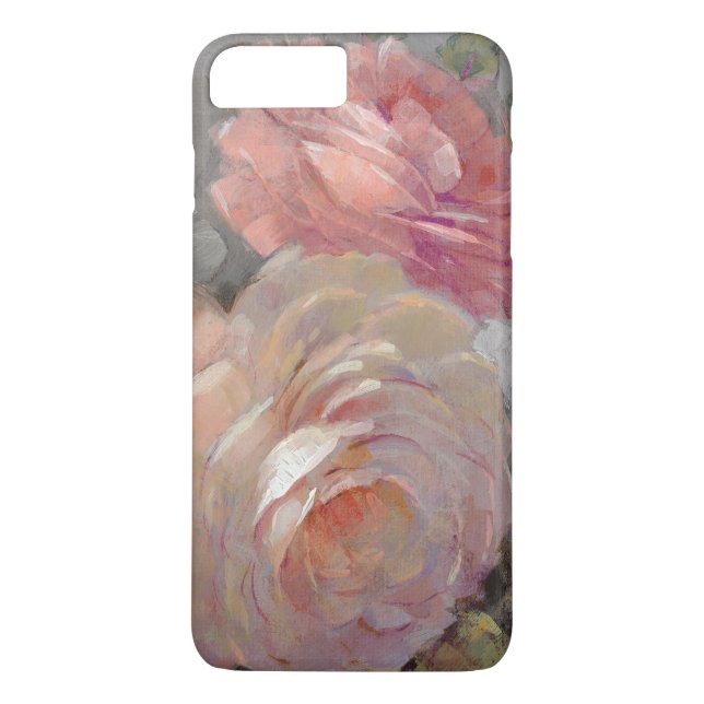 Rosor med grått Case-Mate iPhone skal (Baksida)