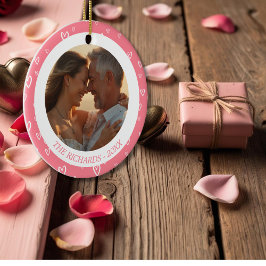 Rosor med Personlig Photo Design Julgransprydnad Keramik
