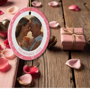 Rosor med Personlig Photo Design Julgransprydnad Keramik