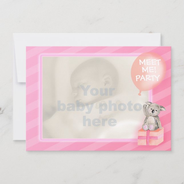 Rosor möter mig inbjudan för nyfödd (Framsida)