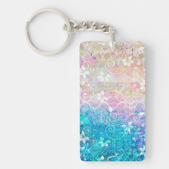 Rosor och blått för nätt vattenfärg pastellfärgade (Framsidan)