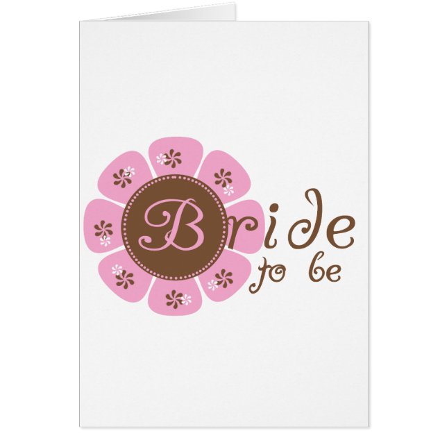 Rosor och bruntblommabrud som är hälsningskort (Framsidan)