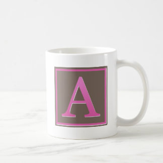 Rosor och bruntet märker en Monogram Kaffemugg