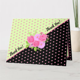 Rosor och Dahlias Tackkort Kort