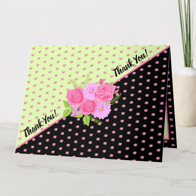 Rosor och Dahlias Tackkort Kort (Framsida)