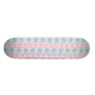 Rosor och etniskt elefantmönster för kricka skateboard bräda 19,5 cm