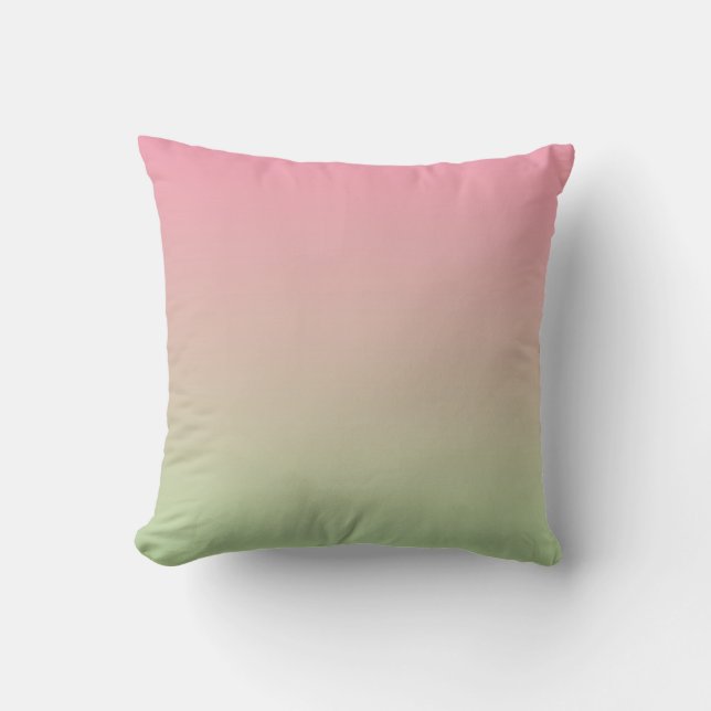 "Rosor och gröna Ombre", Kudde (Framsida)