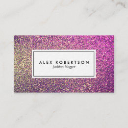 Rosor och guld- glitterombre visitkort