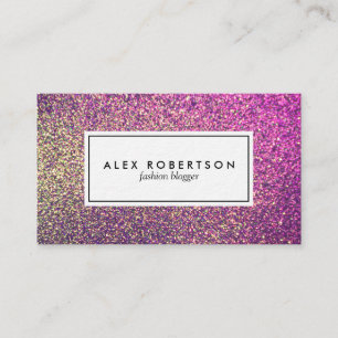 Rosor och guld- glitterombre visitkort