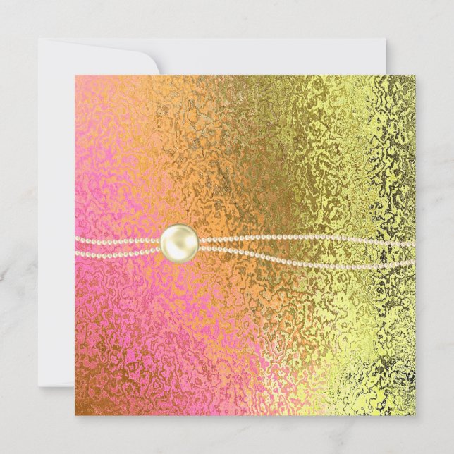 Rosor och guld omkullkastar inbjudan för (Framsida)