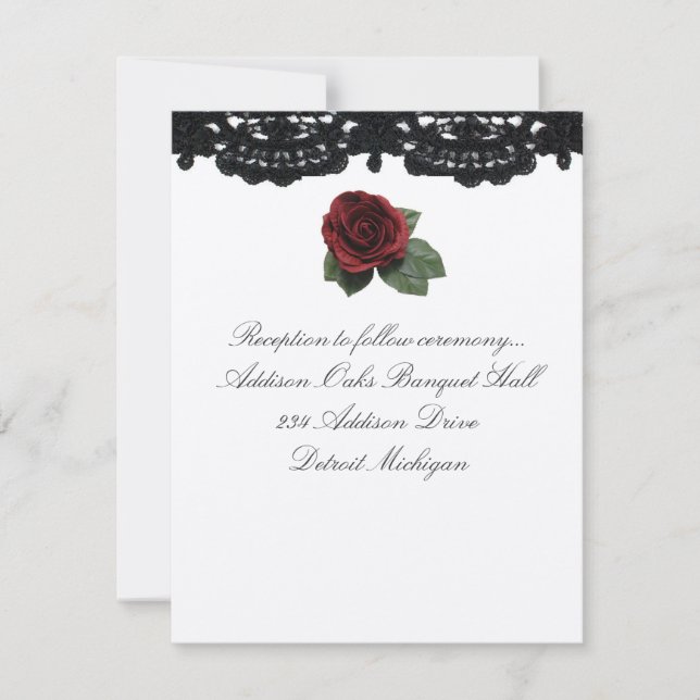 Rosor och kummel för mottagningsinbjudan inbjudningar (Framsida)