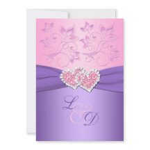 Rosor och lilor gick med hjärtaMonograminbjudan