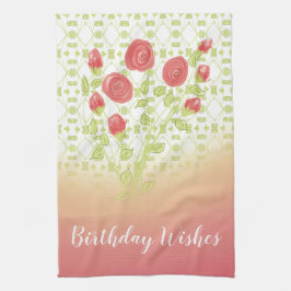 Rosor Och Mönster Kökshandduk