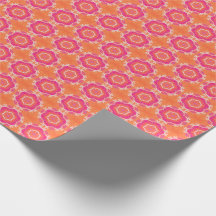 Rosor och orange geometriskt mönster