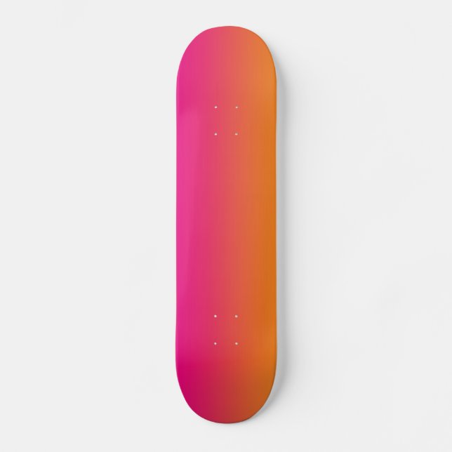 Rosor och orange skateboard bräda 20,5 cm (Framsida)