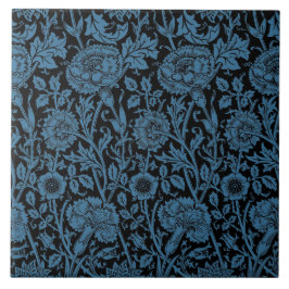Rosor och rosa tapet William Morris 1890 Kakelplatta