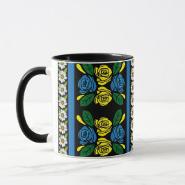 Rosor och slott Blommönster Mugg