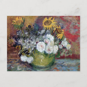 Rosor och solblommor av Van Gogh Vykort