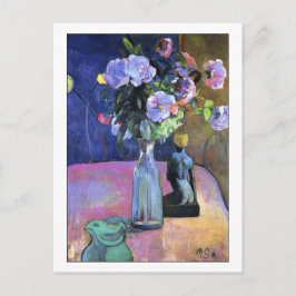 Rosor och statuette av Gauguin Vykort