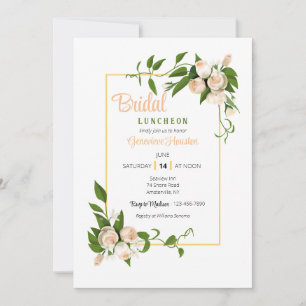Rosor och Stephanotis Blommor Inbjudan