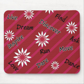 Rosor och vit blommar motivational mousepad musmatta