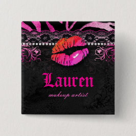 Rosor Org för konstnär för Makeup för sebra för Knapp