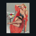 Rosor PIN-kod Vykort<br><div class="desc">Vintagens pinup.</div>