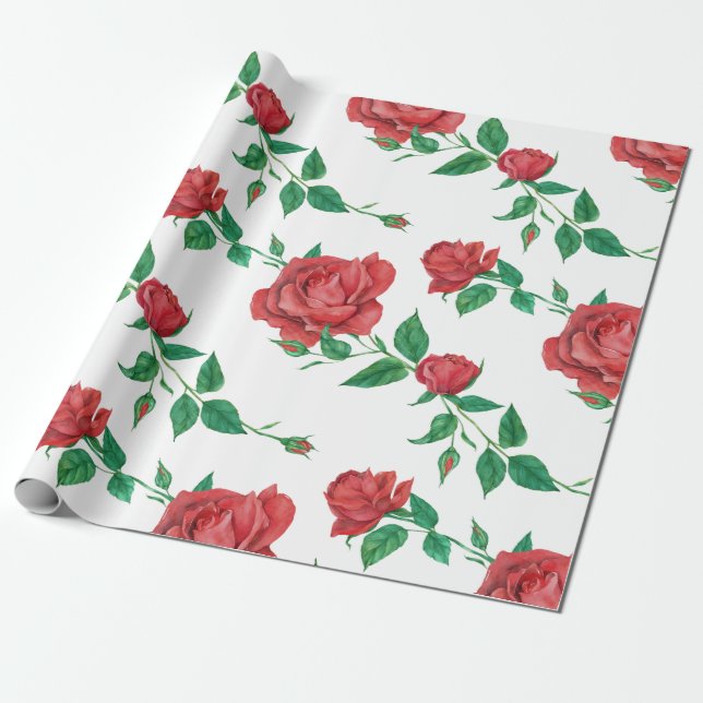 Rosor Presentpapper (Utrullad)