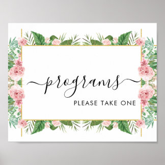 Rosor Program Vänligen Ta En Skylt Affisch