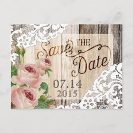 Rosor Rustika Träplankor och Spets Spara Datum Meddelande Vykort