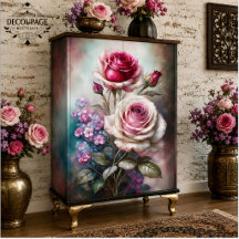Rosor Skymnings Trädgårdsdecoupage