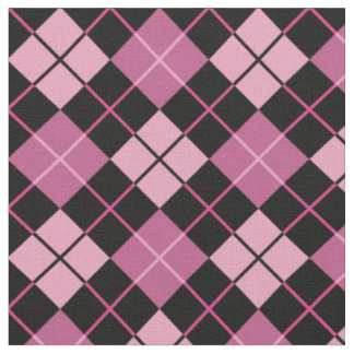 Rosor & svart Argyle tyg