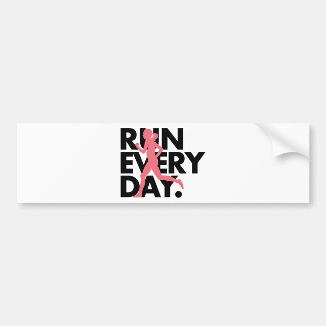 Rosor/svart "springa varje dag ", bildekal (Framsidan)