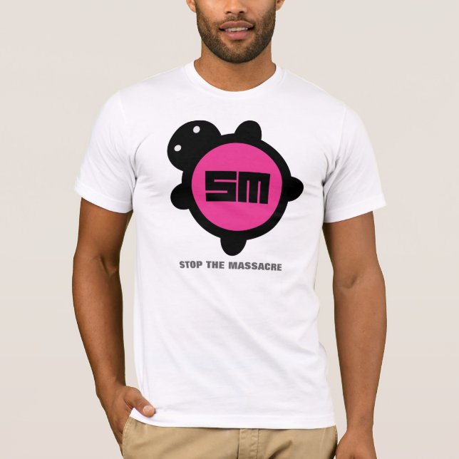 Rosor/svart T Shirt (Framsida)