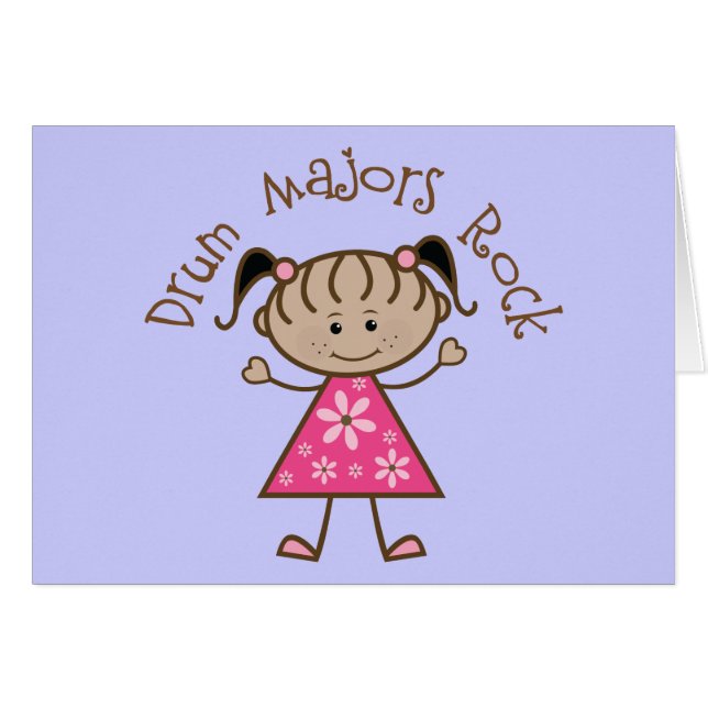 Rosor trummar ha som huvudämne stenstick figur hälsningskort (Framsidan Horizontal)