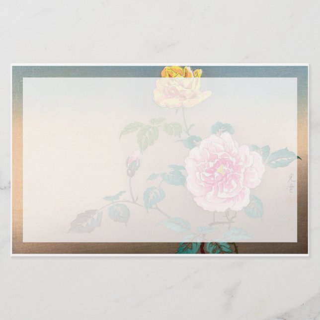 Rosor Tsuchiya Koitsu japananska blommor Brevpapper (Framsida)