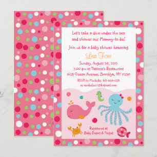 Rosor under havsbaby shower inbjudningar