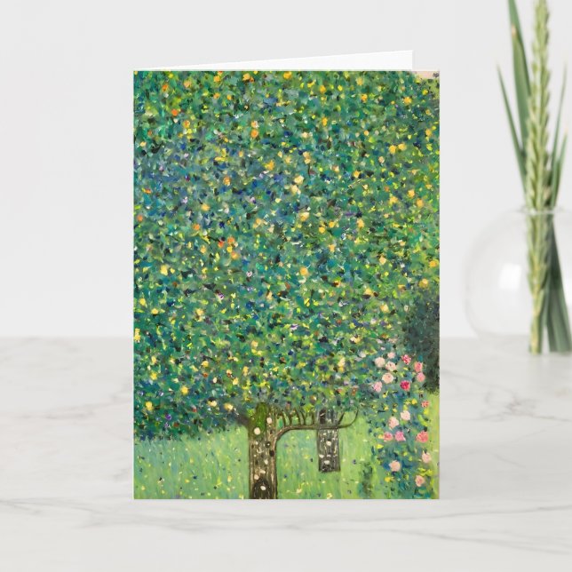 Rosor under träden Gustav Klimt  Konsttryck Kort (Framsida)