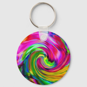 Rosor virvlar runt Keychain Nyckelring