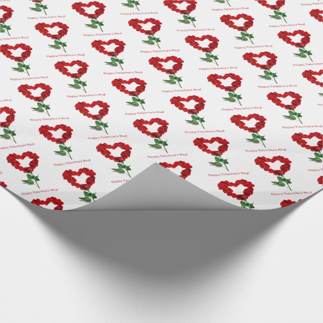 Rospetal Glad Alla hjärtans dag Presentinpackning Presentpapper (Hörn)