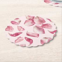 Rospetalermönster Petals and Prosecco Bridal Underlägg Papper