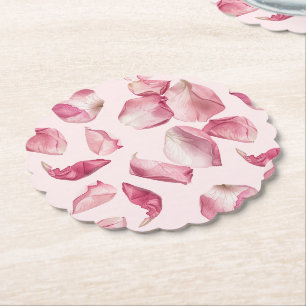 Rospetalermönster Petals and Prosecco Bridal Underlägg Papper